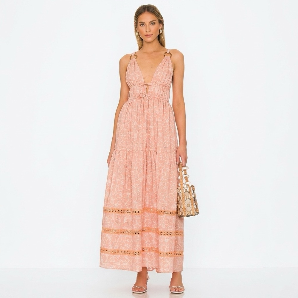 Revolve Tularosa Draya Maxi Dress in Peach Whip